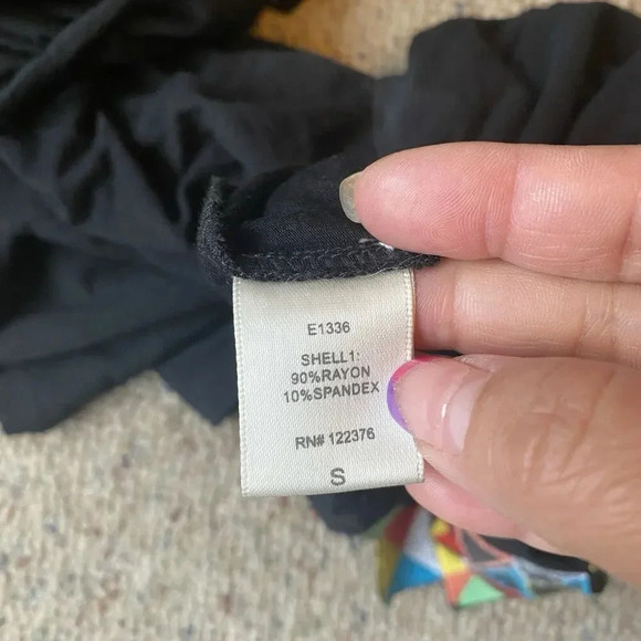 VTG Y2K Boundary&Co Women’s S Colorful Patchwork Geometric Black Goth Maxi Dress - Picture 6 of 14